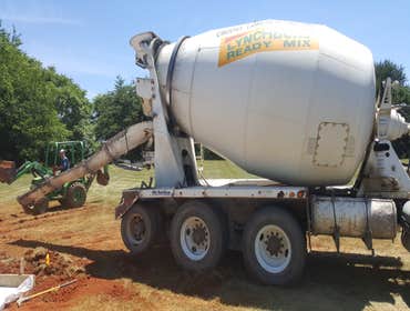 Arrows-VSP Virginia State police-Appomattox concrete pad