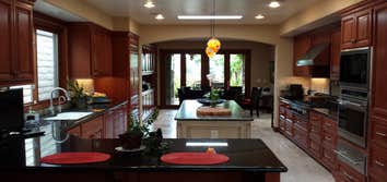 New kitchen in a large remodel with a room addition in Dana Point, Orange County