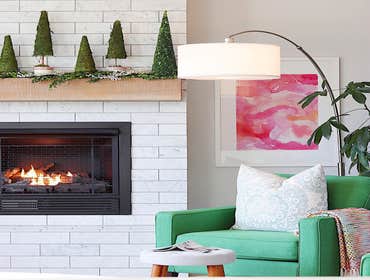 Fireplace and Custom-Built Mantle