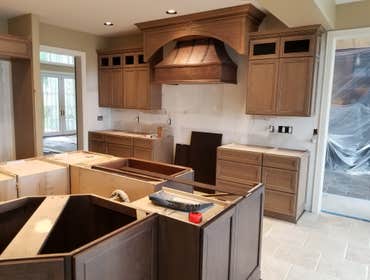 Photos by Creative Design Group #3 Home Remodel - Custom OMEGA Cabinetry Kitchen, Island, Bathrooms, Laundry, Built-ins, Wine Bar, Home Desk Area