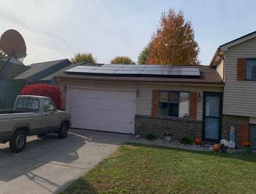 Photos by 614 Exteriors, LLC #45 Removed solar panels, replaced roof, and siding, and installed new fascia wrap, soffit, and gutters.