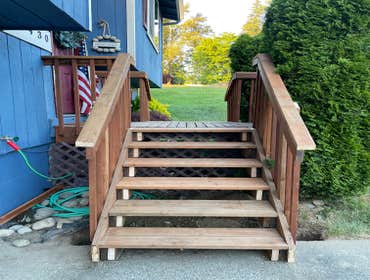 Porch Re-Build in Renton, Wa Front porch steps were falling apart so we re-built and strengthened the porch!