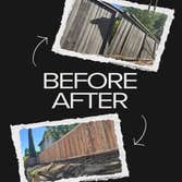 Fence Project Residential Wood fence with top trim 6 feet high and Wood posts. It was 96 LF long