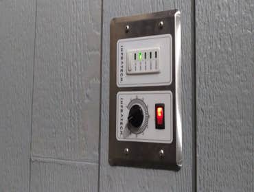 Outdoor timer and thermostat for the heaters