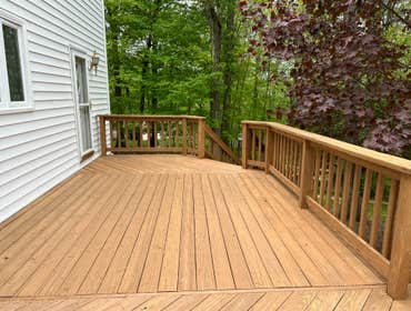 Wooden Deck Power Wash