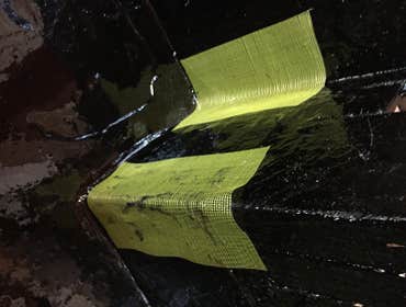 Fiberglass in the corners