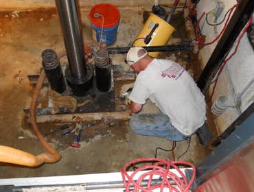 Elevator pit waterproofing