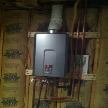 Gary Miller Project Tankless water heaters add a bathroom in your basement when your family grows we help you keep up with your plumbing needs, 98 perc