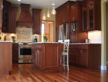Photo(s) from New Creations Old tired kitchen was remodeled with this stunning result.