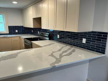 Kitchen Backsplash We added a beautiful backsplash to this kitchen!