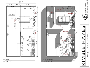 BAR B Q Concept design for proposed BBQ restaurant in rural Montgomery County Maryland. The client's lease for the retail space did not come through so