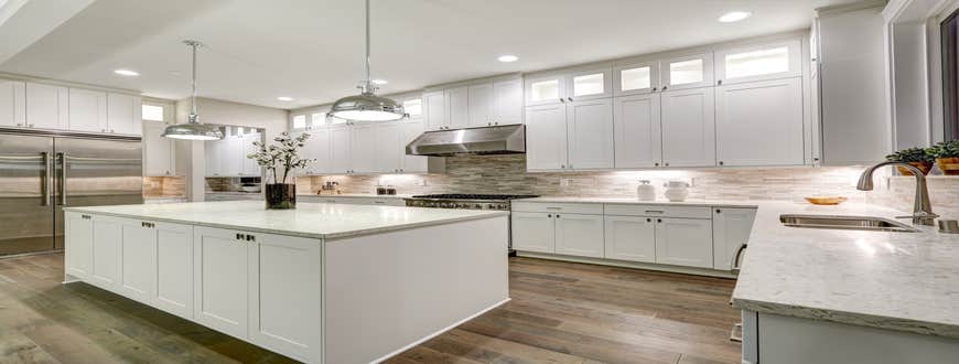 White marble counter tops comp