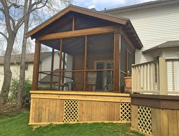 Cedar screen porch