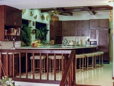 1983: Two-Level Wooden Warmth Kitchen This large Coronado family needed to enlarge their kitchen to fit the family’s active life style. They needed a l