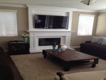 Entertainment center fireplace