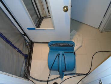 Resto-Medic Photos of an active water damage remediation site. A simple pinhole leak in a water pipe can cause extensive damage if not identified and 