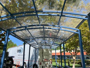 Stanford MRI Walk Thru Patient Canopy Walkway at Stanford Health Care