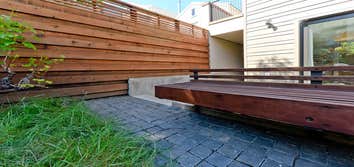 Noe Valley Sustainable Back yard landscaping for green-rated new construction in Noe Valley, the project included greywater irrigation of the low-maint