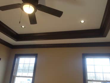 Master bedroom vaulted ceiling