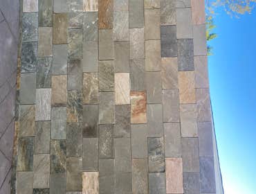 Slate stone wall