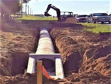 Drainage and trenching in Roanoke, TX