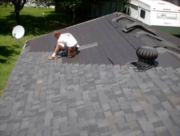 Roofing a home