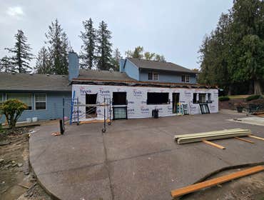 Kitchen and Patio Remodel Mulino Oregon In this project, we completely remodeled the kitchen, moved some walls, and opened the space. We also did the w