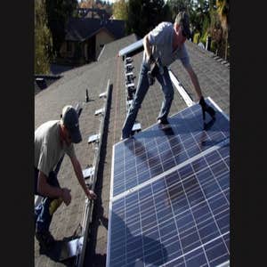 Installations Green Stock Solar ground-mounts and installations on comp, tile, and metal roofs!