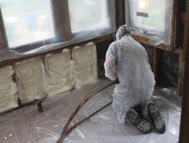 Weatherization Insulation, two part spray foam, crawl space air sealing and insulation, drywall.