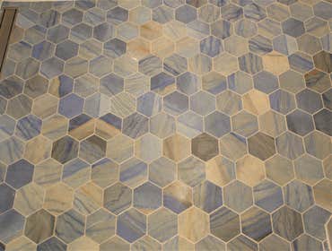 Colorful ceramic tile floor