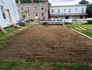beginning of a driveway