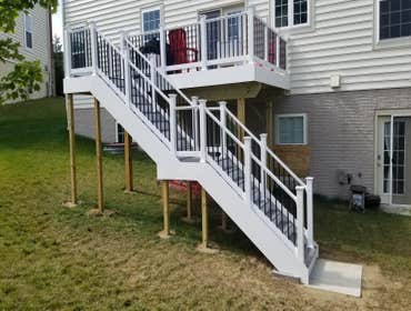 Residential Deck PVC decking and rail.