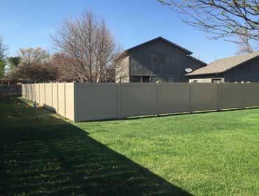 Wood and Vinyl Fence
