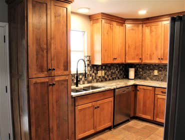 Tucker Kitchen Renovation Kitchen Remodel: New counters, cabinets, fixtures, lighting, appliances & ergonomic/space saving storage