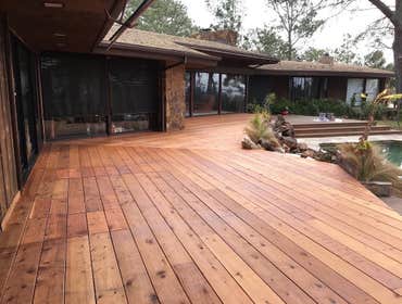 Custom Redwood Deck, Del Mar