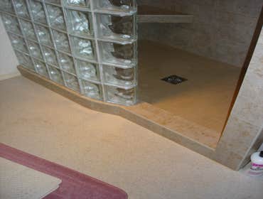 curb w? glass blocks & drain