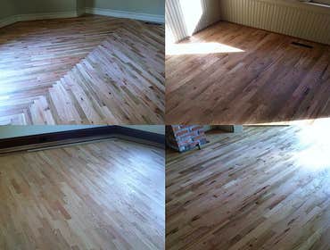 Oak sand and finish
