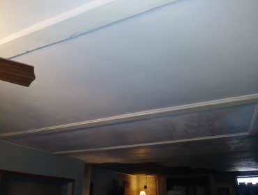 Photos by Oak and Stone Renovations #1 Insurance job. Small electrical fire damaging living room dining room and bath.