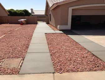 Driveway strips.