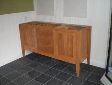 total bathroom rennovation. I first Built a custom vanity, then I tore out the old shower and replaced it with a new one. I also did the shower tile 