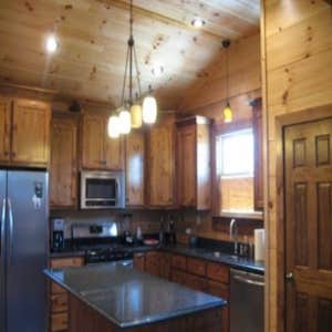 Small Kitchen in Log Home