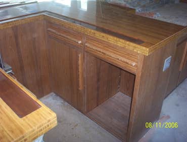 Teak and Bamboo Bar with inlay