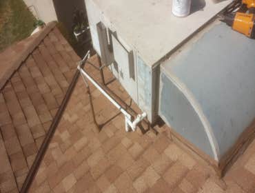 new shingle install at HVAC