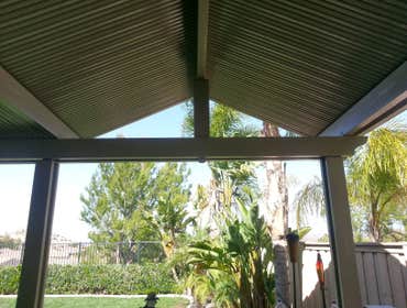 solid underside with a peak