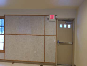 Wall Paneling-Commercial Added wall panels in community center reception hall to protect walls from scratches and other damages