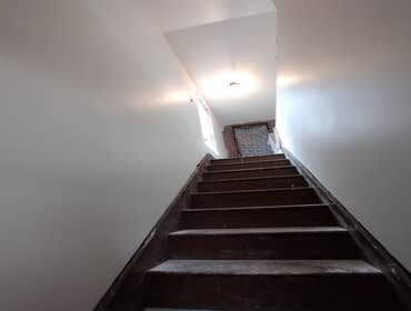 Attic stairs, drywall/paint progress photo
