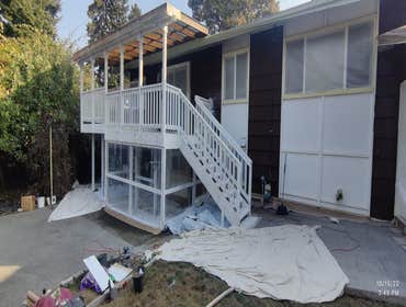 Saul's Quality Painting LLC Project #1 Initially Just a repainting of the home, later the client asked to add the painting of the deck to the job agree