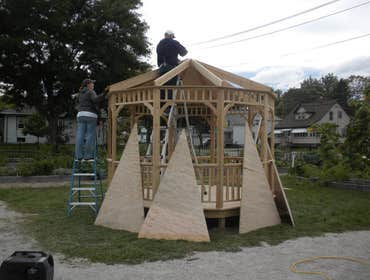 Photos from Marys Construction Just finished a volunteer gazebo project for the Green Bay Community Gardens. Worked with wonderful people such as Marga