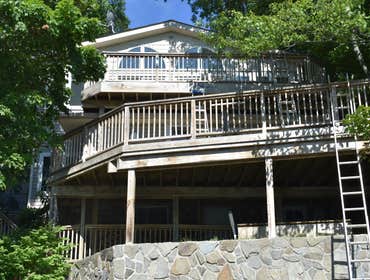 Deck Painting Prep surfaces for Painting
Power wash all surfaces
Paint Flooring and Railings