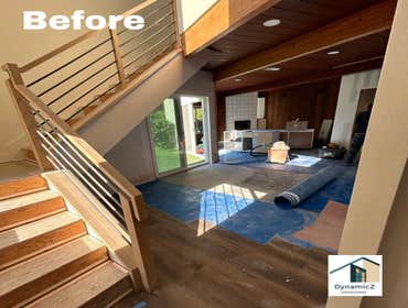 Staircase remodel at Lafayette (before and after)